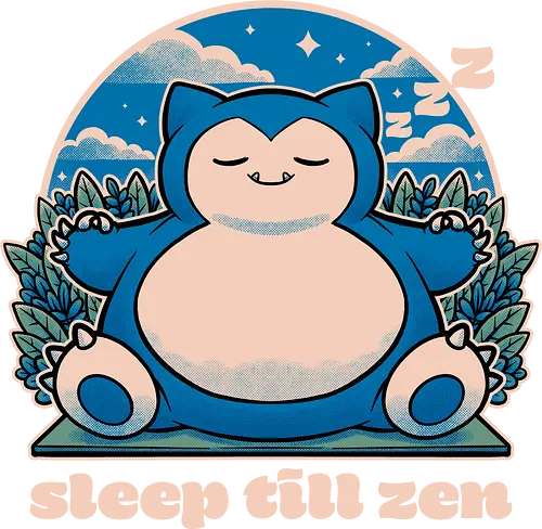 Chubby Anime Zen Monster - Chubby, Monster, Pet, Cute, Fun, Funny, Game, Video Game, Zen, Meditation, Nap, Napping, Adventure, Fantasy, Fight, Sleep, Sleeping, Sleepy, Bear